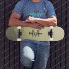 Ljust gult grått, maskstorlek mönster Monogram Mini Skateboard Bräda 18,5 Cm