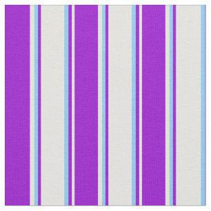 Ljust Gult, Mörk Violet & Light Himlar Blue Linjer Tyg
