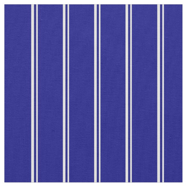 Ljust Gult och blå Mönster i Rand Tyg (Närbild)