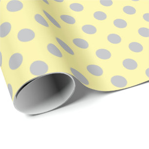 Ljust - gult- och gråttpolka dots presentpapper