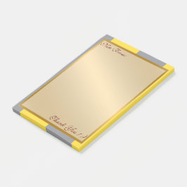 Ljust Gult och mjukt Grått anpassa Post-it Block