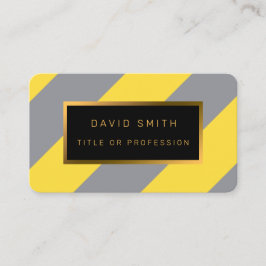 Ljust Gult och mjukt Grått anpassa Visitkort