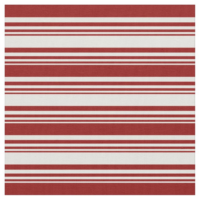 Ljust Gult och Mörk Red Linjer Mönster Tyg (Närbild)