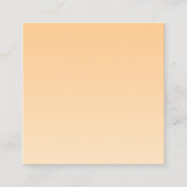 Ljust Gult och Orange övertoning Fyrkantigt Visitkort