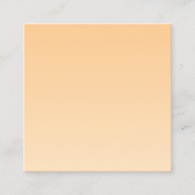 Ljust Gult och Orange övertoning Fyrkantigt Visitkort (Framsida)