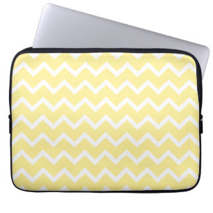Ljust - gult- och vitZigzags. Laptop Sleeve