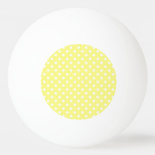 Ljust - gult vitpolka dotsmönster pingisboll