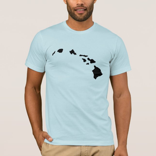 Ljust - hawaiansk öT-tröja för blått Tee Shirt (Framsida)