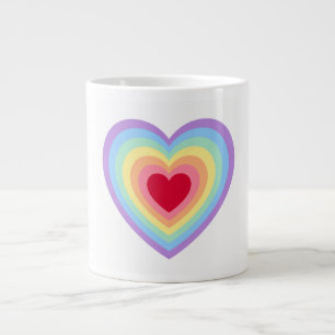 Ljust hjärtformat designmugg jumbo mugg
