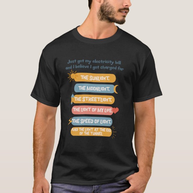 Ljust Joke-offertnota för Ljuskel T Shirt (Framsida)
