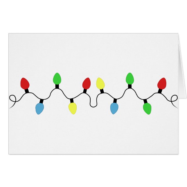 Ljust julljus hälsningskort (Framsidan Horizontal)