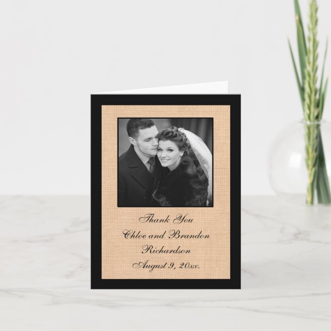 Ljust JutesnödsKort för Tack Kort (Framsida)