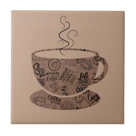 Ljust kaffe kakelplatta