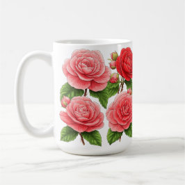 Ljust Kamelirosbukett Kaffemugg