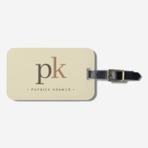 Ljust Khaki 2 Tone Minimalist Monogram