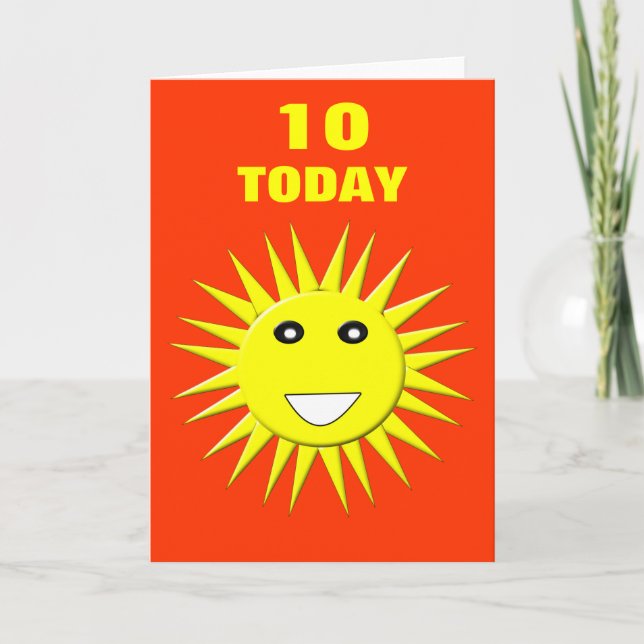 Ljust kort för solskenanpassadebarns födelsedag (Framsida)