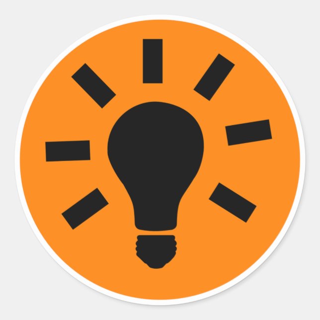 Ljust lampa runt klistermärke (Framsida)