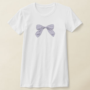 Ljust Lila Bow Elegant Babykläder Mamma T Shirt