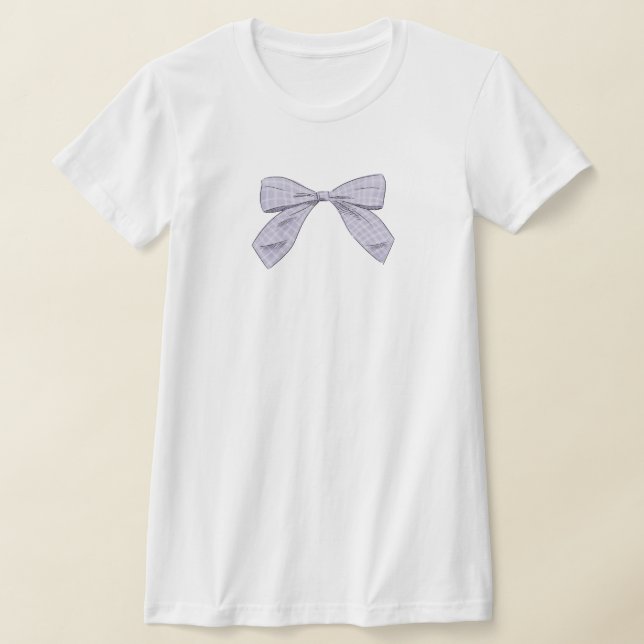 Ljust Lila Bow Elegant Babykläder Mamma T Shirt (Laydown)