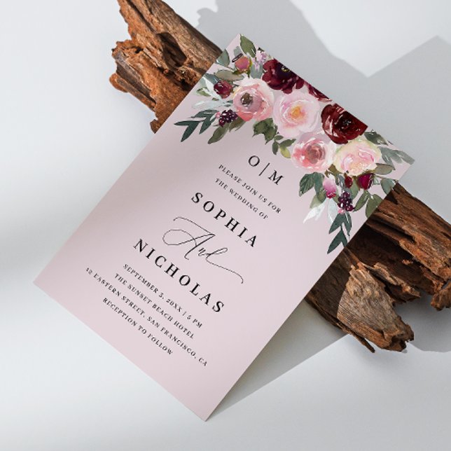 Ljust lila elegant blomsterbröllop | Foto + QR Inbjudningar (Skapare uppladdad)