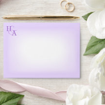 Ljust Lila föradresserad 5 x 7 Monogram Bröllop