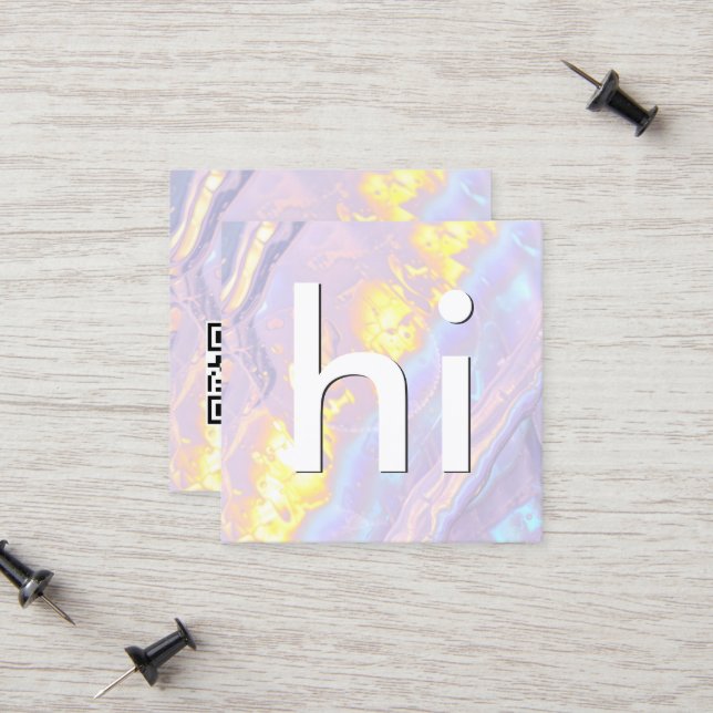 Ljust Lila Holografisk QR-kod (Fram/Back In Situ)