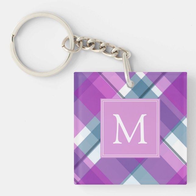 Ljust Lila, monogrammad nyckelkedja (Framsidan)