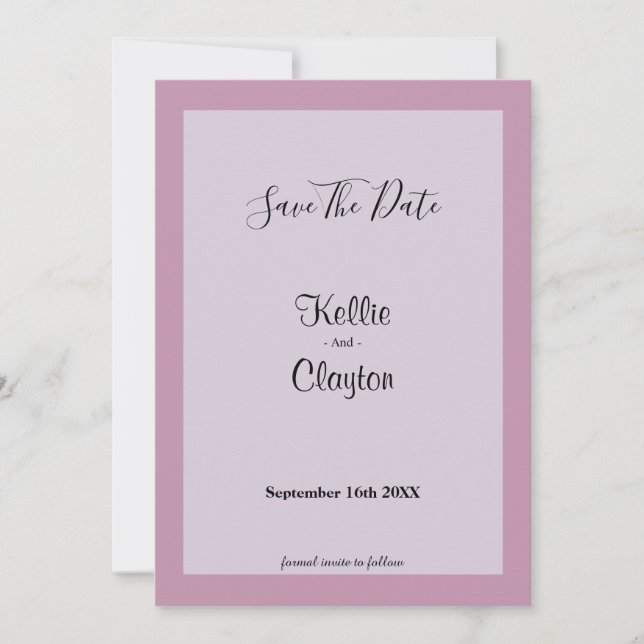 Ljust Lila - ram Spara datum Datumet (Framsida)