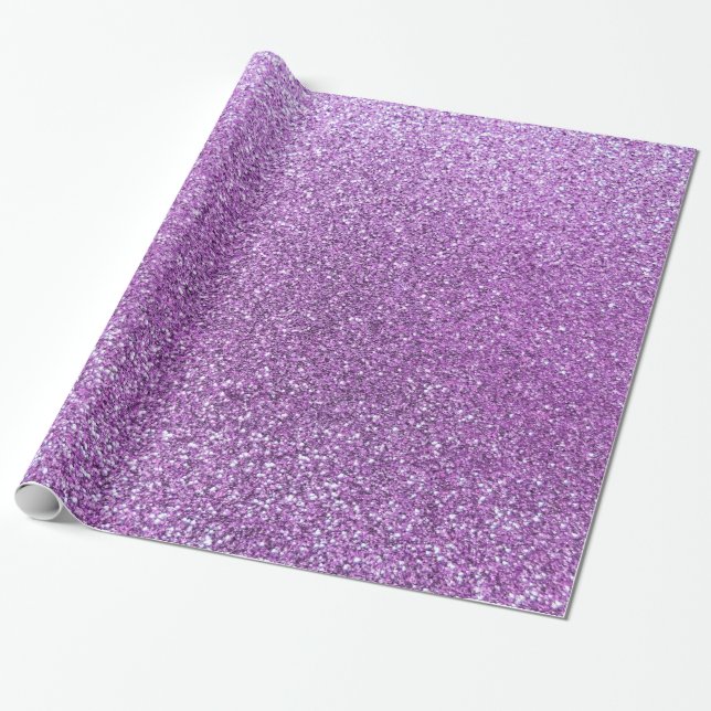Ljust - lilaglitter presentpapper (Utrullad)
