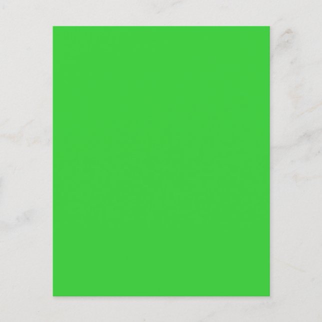 Ljust limegrön enfärgad bakgrund flygblad (Framsidan)