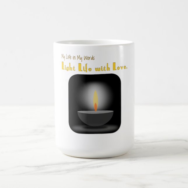 Ljust liv med kärlekmuggen kaffemugg (Center)