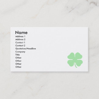 ljust - lövklöver shamrock.png för grönt 4 visitkort
