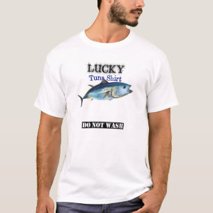 Ljust Lucky Tuna Fishing Shirt Tvättar ej T Shirt