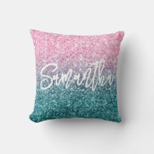 Ljust lyxigt ljusrosa teal-ombré glitter