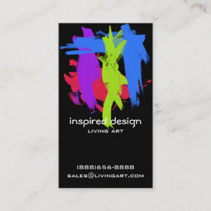 Ljust måla slår akryl visitkort