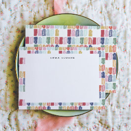 Ljust målade smycken Personliga brevkort Anteckningskort