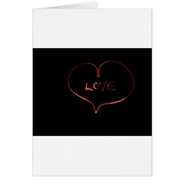 Ljust målningshjärta hälsningskort (Framsidan)