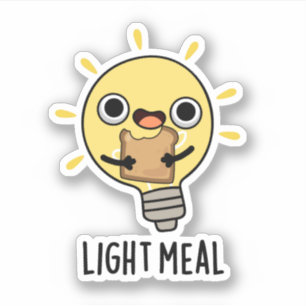 Ljust Meal-funny Electric Bulb Pun Klistermärken