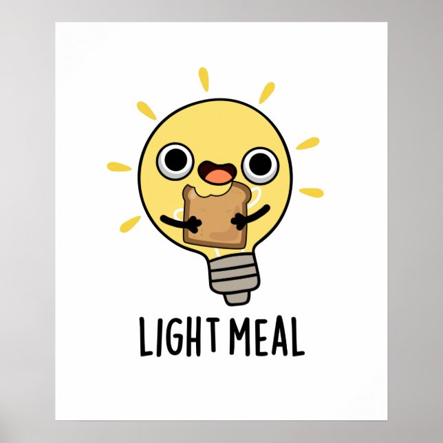 Ljust Meal-funny Electric Bulb Pun Poster (Framsidan)