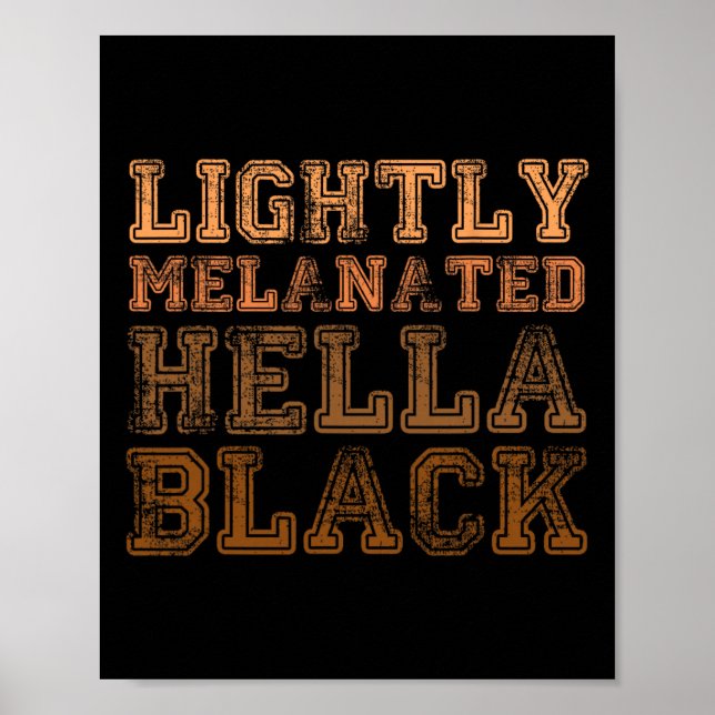 Ljust melanerad Hella Black Retro historiemånad Poster (Framsidan)