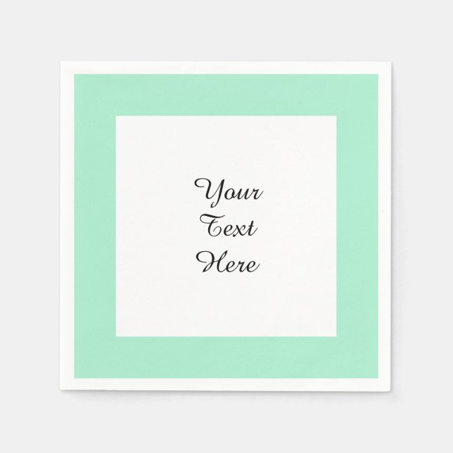 Ljust Mint-Grönt, matchning av Färgad med hög slut Pappersservett (Framsidan)