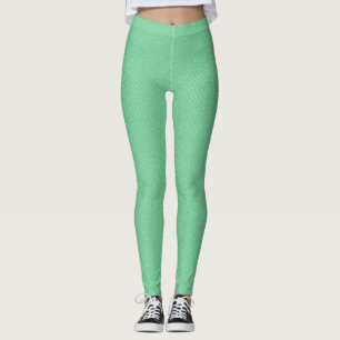 Ljust Mint Grönt Patternated Snake Skin struktur Leggings