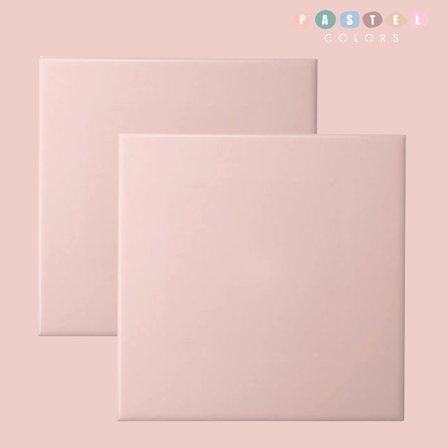 Ljust mjuk Blek Pastel Rosa Färg Kakelplatta (Light Soft Pale Pastel Pink Color Ceramic Tile)
