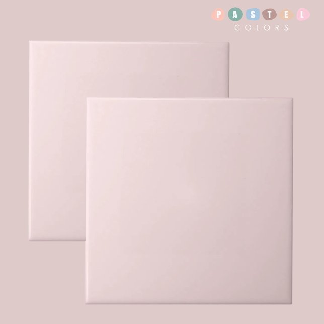 Ljust mjuk Blek Pastel Rosa Färg Kakelplatta (Light Soft Pale Pastel Pink Color Ceramic Tile)