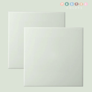 Ljust mjuk pastel Light Sage Moss Grönt Färg Kakelplatta