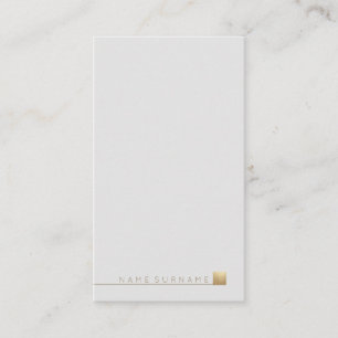 Ljust modernt elegantt Minimalist guld - grå Visitkort