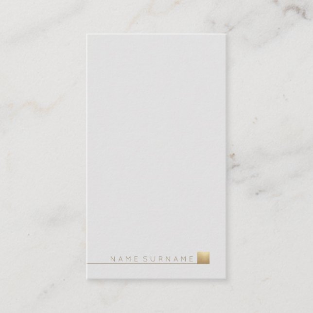 Ljust modernt elegantt Minimalist guld - grå Visitkort (Framsida)
