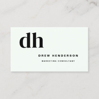 Ljust Monogram Minimalistisk Modern Professionell Visitkort