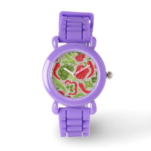 Ljust mönster från nya grönsaker armbandsur