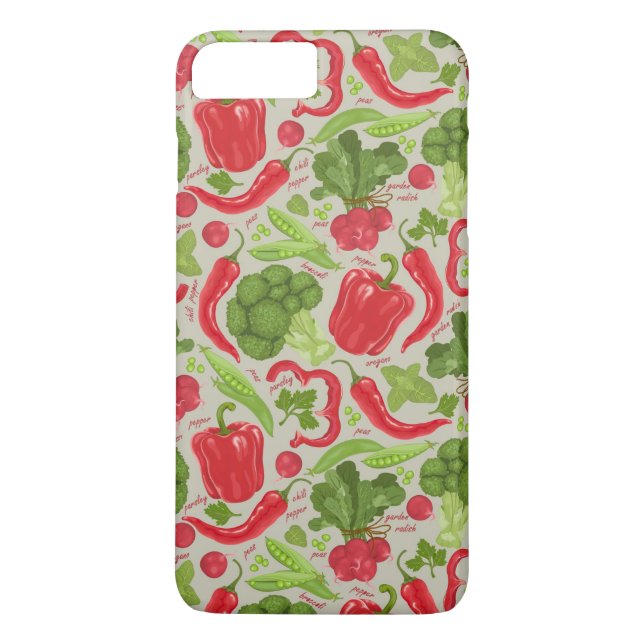 Ljust mönster från nya grönsaker Case-Mate iPhone skal (Baksida)